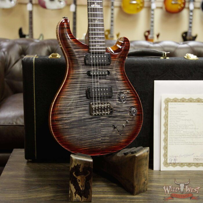 PRS Private Stock Modern Eagle V Limited Brazilian Rosewood Fingerboard Charcoal Cherry Burst - Image 12