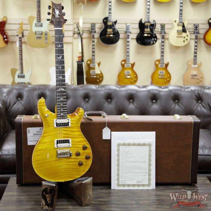 PRS Private Stock #8432 McCarty Trem Semi-Hollow in 25.5’’ Scale Brazilian Rosewood Fingerboard Flame Maple Neck Honey Gold - Image 8