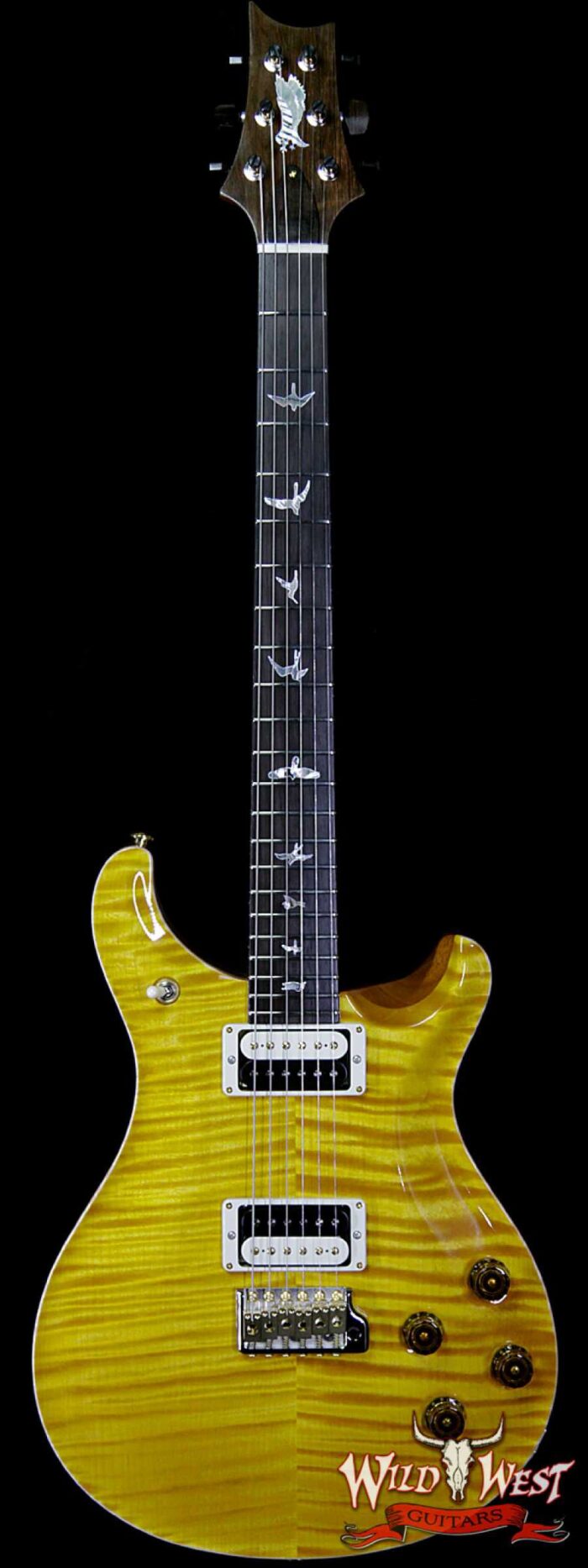 PRS Private Stock #8432 McCarty Trem Semi-Hollow in 25.5’’ Scale Brazilian Rosewood Fingerboard Flame Maple Neck Honey Gold - Image 1
