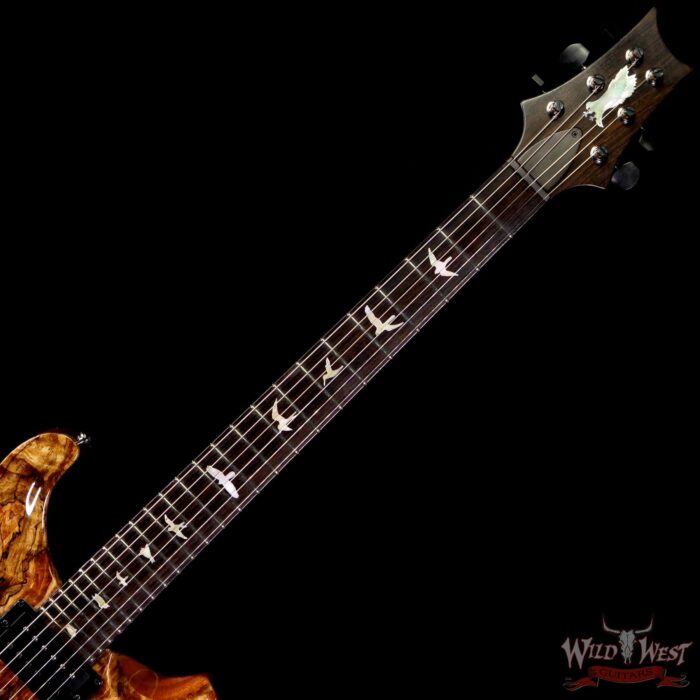Paul Reed Smith Private Stock # 8481 Custom 24 Spalted Maple Top Roasted Flame Mahogany Neck African Blackwood Fingerboard Natural - Image 4