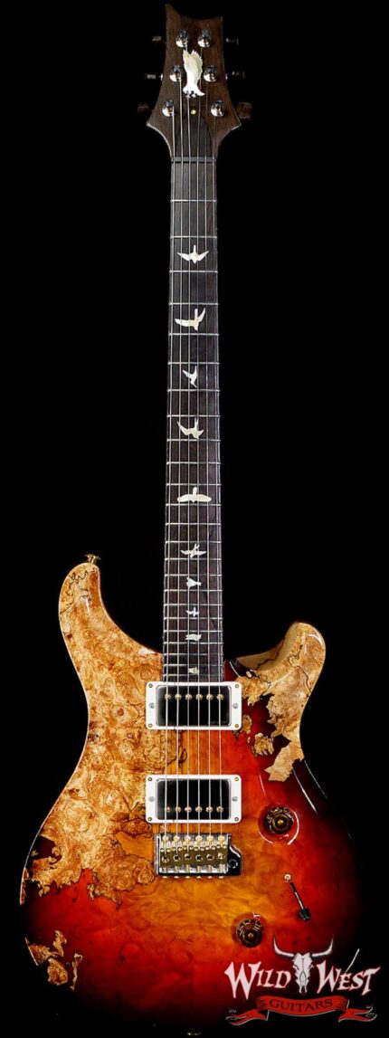 PRS Private Stock #8485 Spalted Maple Custom 24 Brazilian Rosewood Board Dark Cherry Glow / Natural