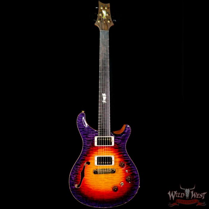 Paul Reed Smith PRS Private Stock # 8722 Quilt Top Custom 24 Piezo Semi-Hollow Stoptail Brazilian Rosewood Board Indian Ocean Sunset - Image 3