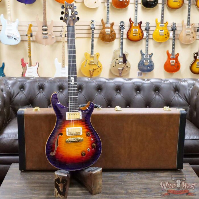 Paul Reed Smith PRS Private Stock # 8722 Quilt Top Custom 24 Piezo Semi-Hollow Stoptail Brazilian Rosewood Board Indian Ocean Sunset - Image 6