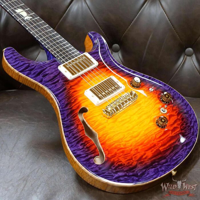 Paul Reed Smith PRS Private Stock # 8722 Quilt Top Custom 24 Piezo Semi-Hollow Stoptail Brazilian Rosewood Board Indian Ocean Sunset - Image 8