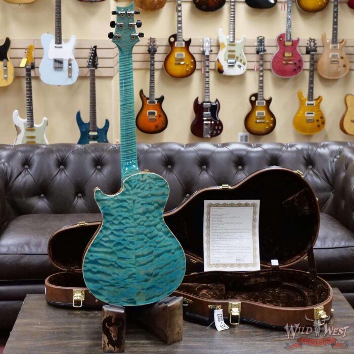 Paul Reed Smith PRS Private Stock # 8723 McCarty 594 Hollowbody II Piezo Singlecut Brazilian Rosewood Board Faded Turquoise - Image 9