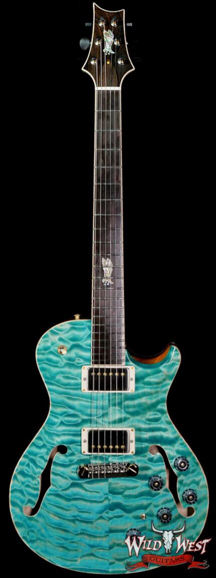 Paul Reed Smith PRS Private Stock # 8723 McCarty 594 Hollowbody II Piezo Singlecut Brazilian Rosewood Board Faded Turquoise