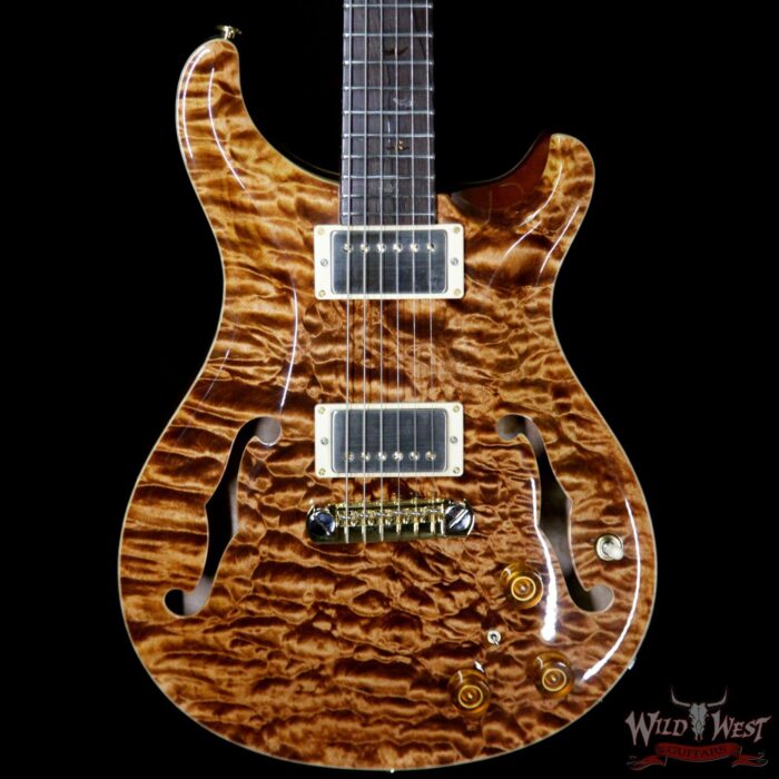 2005 PRS Private Stock #898 Hollowbody II Piezo 1-Piece Quilt Top Brazilian Rosewood Board Copperhead - Image 3