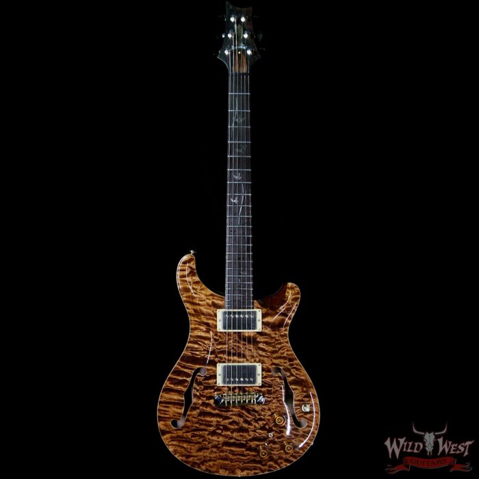 2005 PRS Private Stock #898 Hollowbody II Piezo 1-Piece Quilt Top Brazilian Rosewood Board Copperhead - Image 4