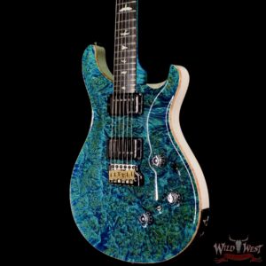 Paul Reed Smith PRS Private Stock # 9122 Custom 24 Piezo Burl Maple Top Brazilian Rosewood Board Faded Turquoise - Image 2