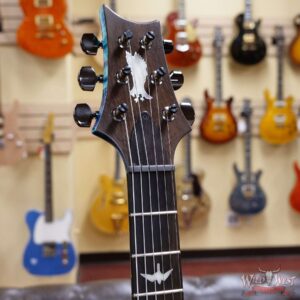 Paul Reed Smith PRS Private Stock # 9122 Custom 24 Piezo Burl Maple Top Brazilian Rosewood Board Faded Turquoise - Image 8