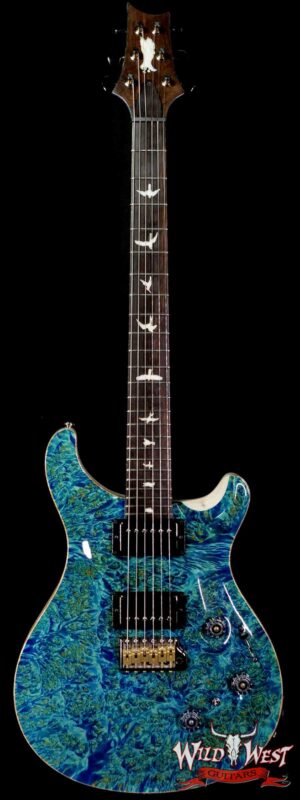 Paul Reed Smith PRS Private Stock # 9122 Custom 24 Piezo Burl Maple Top Brazilian Rosewood Board Faded Turquoise