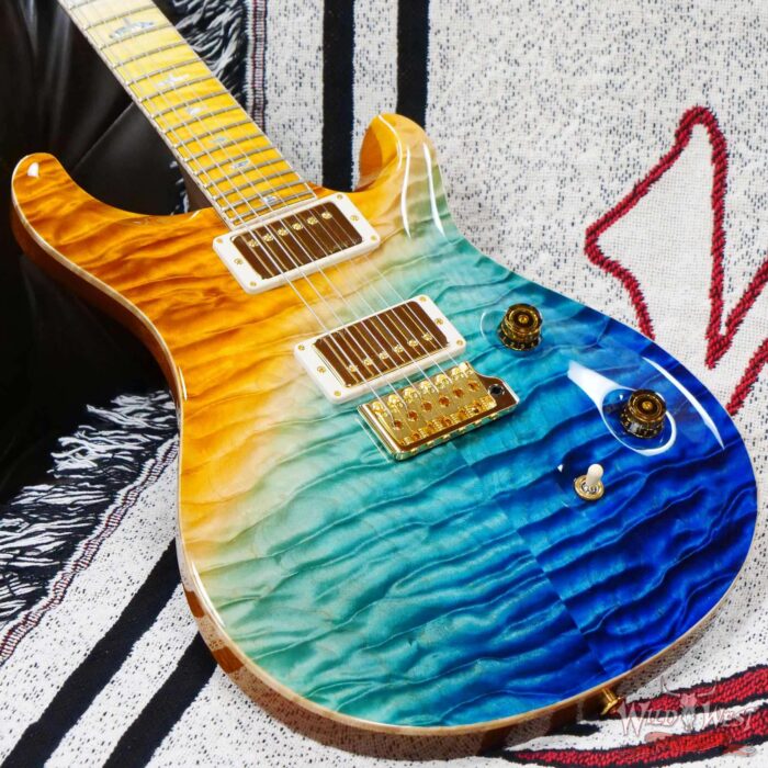 Paul Reed Smith PRS Private Stock # 9123 Quilt Top Custom 24 Brazilian Rosewood Neck Beach Cross Fade - Image 8