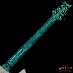 Paul Reed Smith PRS Private Stock # 9124 “Green Heart” Custom 24 Piezo Stoptail Burl Top Brazilian Rosewood Board Bahamian Blue - Image 6