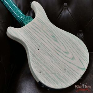 Paul Reed Smith PRS Private Stock # 9124 “Green Heart” Custom 24 Piezo Stoptail Burl Top Brazilian Rosewood Board Bahamian Blue - Image 13