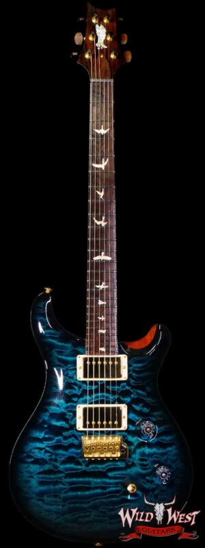 PRS Private Stock #9127 Custom 24 1-Piece Quilt Maple Top & Back Brazilian Rosewood Neck & Board Blue Tourmaline Smoked Burst