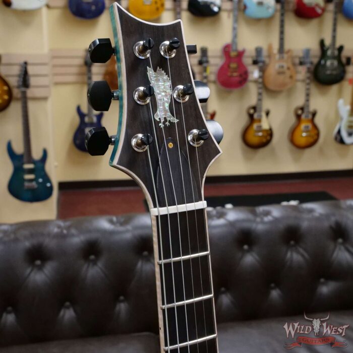 Paul Reed Smith PRS Private Stock # 9128 McCarty 594 Hollowbody II Piezo Singlecut Brazilian Rosewood Board Faded Turquoise - Image 7