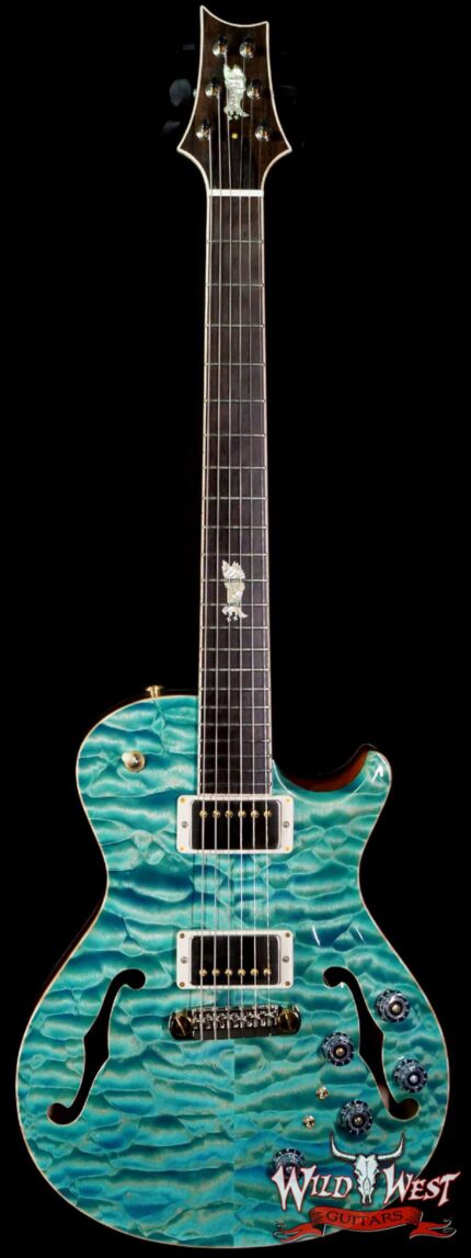 Paul Reed Smith PRS Private Stock # 9128 McCarty 594 Hollowbody II Piezo Singlecut Brazilian Rosewood Board Faded Turquoise