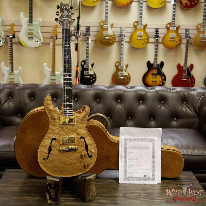2006 PRS Private Stock #931 Hollowbody II HB 2 1-Piece Quilt Maple Top and Back Flame Neck Brazilian Rosewood Board Natural - Image 13