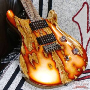 Paul Reed Smith PRS Private Stock #9776 Custom 24 Spalted Maple Top Natural with Smoked Copper Leaf - Image 8