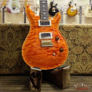 PRS Wood Library 10 Top Custom 24 Quilt Maple Top Brazilian Rosewood Fingerboard Orange - Image 11