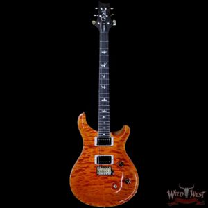 PRS Wood Library 10 Top Custom 24 Quilt Maple Top Brazilian Rosewood Fingerboard Orange - Image 4