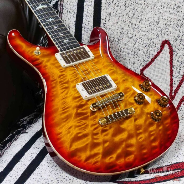 Paul Reed Smith PRS Core 10 Top McCarty 594 1-Piece Quilt Maple Top Stained Flame Maple Neck Top Ebony Board Dark Cherry Sunburst - Image 8