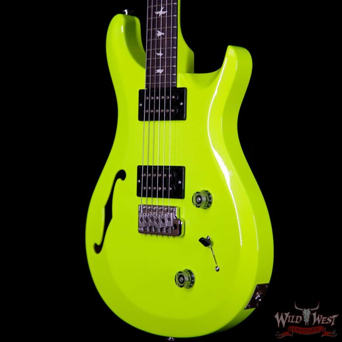 Paul Reed Smith PRS S2 Custom 22 Semi-Hollow Rosewood Fretboard Neon Yellow - Image 2