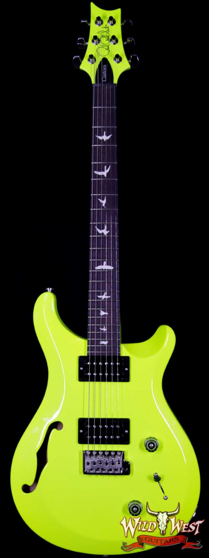 Paul Reed Smith PRS S2 Custom 22 Semi-Hollow Rosewood Fretboard Neon Yellow - Image 1