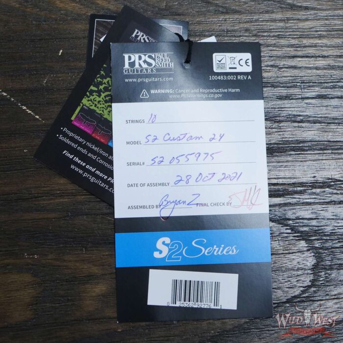 Paul Reed Smith PRS S2 Custom 24 Rosewood Fingerboard Solid Black - Image 10