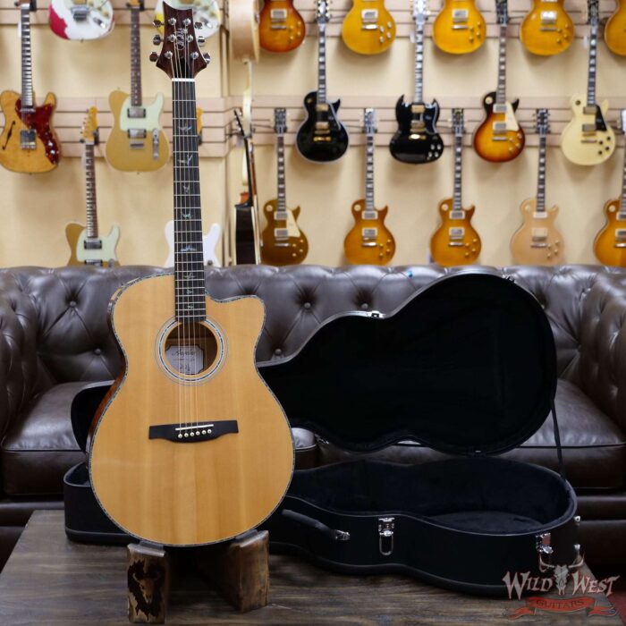Paul Reed Smith PRS SE A55E Cutaway Eletric-Acoustic Guitar Quilted Maple Back & Side Natural w/ Black Gold Burst - Image 3