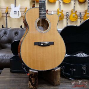 Paul Reed Smith PRS SE A55E Cutaway Eletric-Acoustic Guitar Quilted Maple Back & Side Black Gold Burst - Image 6