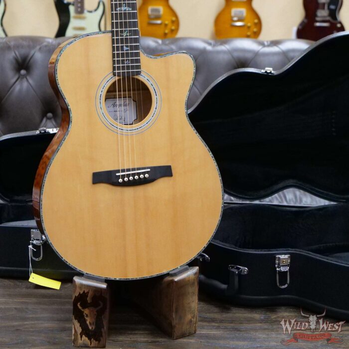 Paul Reed Smith PRS SE A55E Cutaway Eletric-Acoustic Guitar Quilted Maple Back & Side Black Gold Burst - Image 6