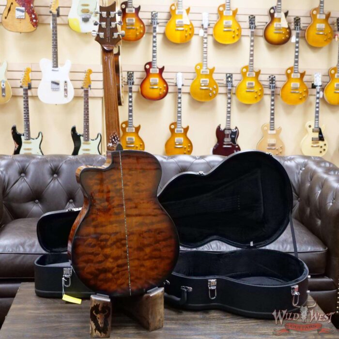 Paul Reed Smith PRS SE A55E Cutaway Eletric-Acoustic Guitar Quilted Maple Back & Side Black Gold Burst - Image 7