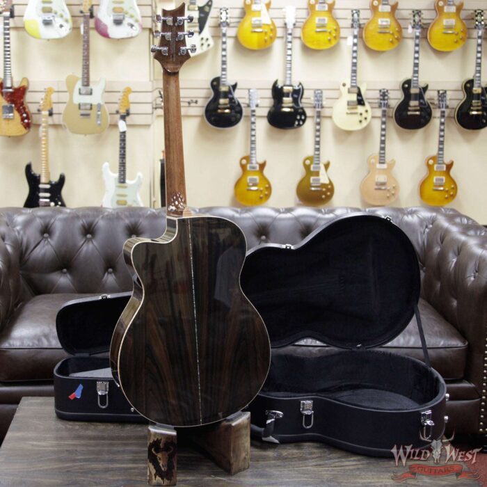 PRS SE A60E Cutaway Electric-Acoustic Guitar Sitka Spruce Top with Ziricote Back & Side Ebony Fingerboard - Image 12