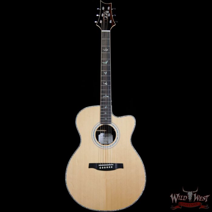 PRS SE A60E Cutaway Electric-Acoustic Guitar Sitka Spruce Top with Ziricote Back & Side Ebony Fingerboard - Image 4