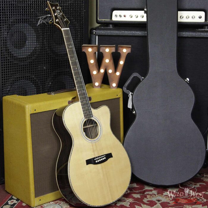 Paul Reed Smith PRS SE A60E Cutaway Electric-Acoustic Guitar Sitka Spruce Top with Ziricote Ebony Fingerboard - Image 4