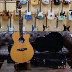 PRS SE A60E Cutaway Electric-Acoustic Guitar Sitka Spruce Top Ziricote Back & Side Ebony Fingerboard - Image 4