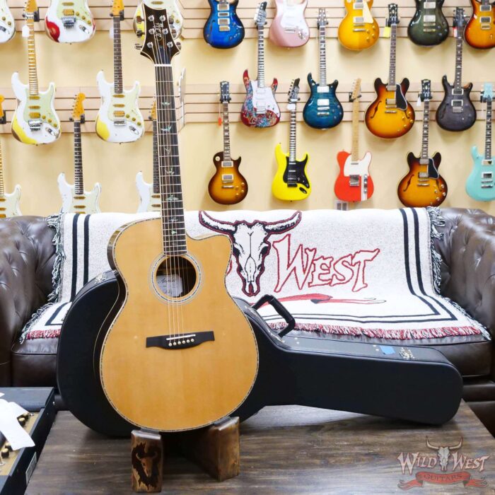 Paul Reed Smith PRS SE A60E Cutaway Electric-Acoustic Guitar Sitka Spruce Top Ziricote Back & Side Ebony Fingerboard - Image 4