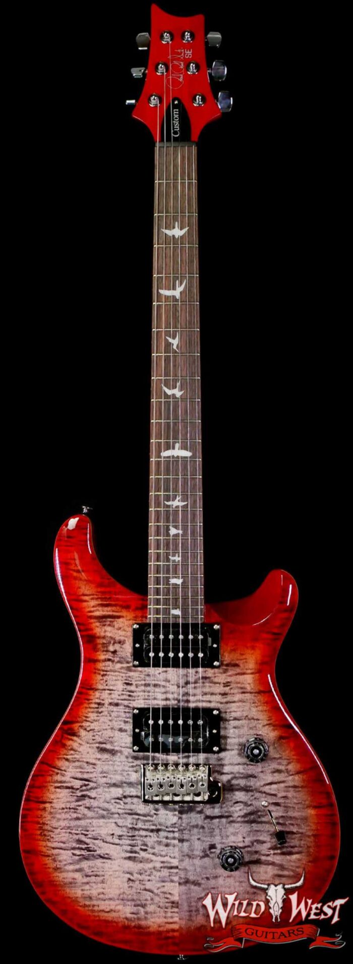 Paul Reed Smith PRS SE Custom 24 Charcoal Cherry Burst 7.40 LBS - Image 1