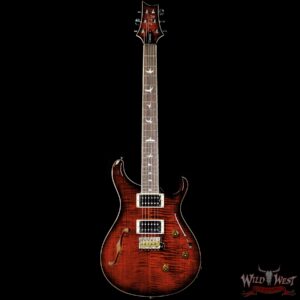 Paul Reed Smith PRS SE Custom 24 Semi-Hollow Piezo Orange Tiger Smokeburst 7.30 LBS - Image 3