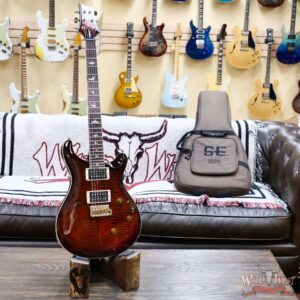 Paul Reed Smith PRS SE Custom 24 Semi-Hollow Piezo Orange Tiger Smokeburst 7.30 LBS - Image 4