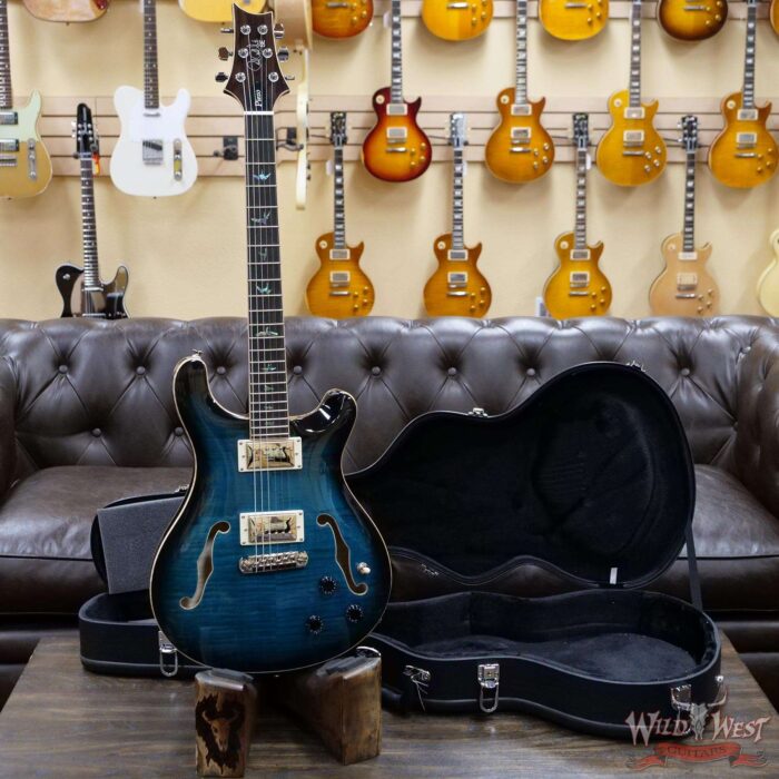 Paul Reed Smith PRS SE Hollowbody II Piezo Peacock Blue Burst - Image 5