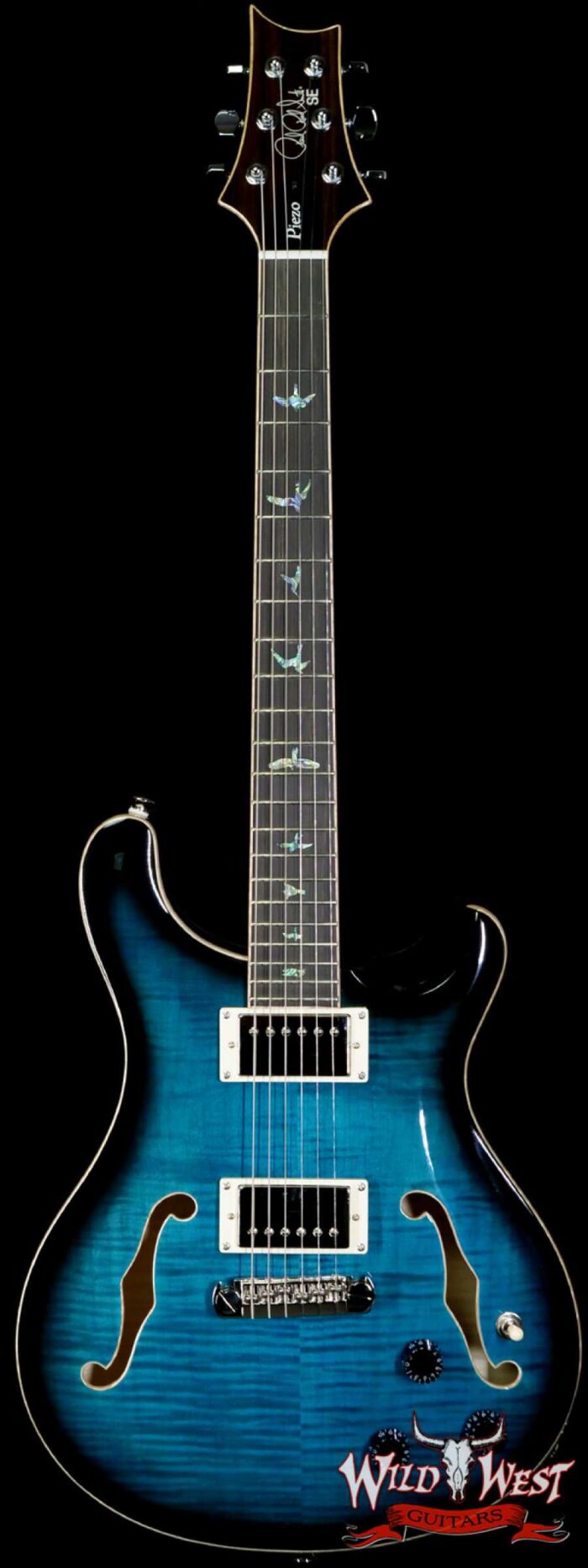 Paul Reed Smith PRS SE Hollowbody II Piezo Peacock Blue Burst - Image 1