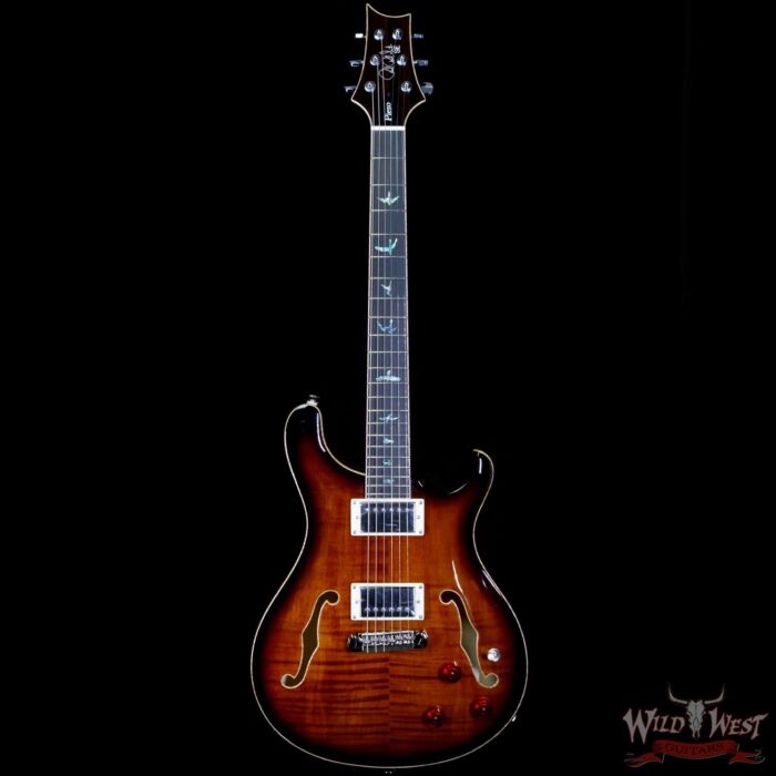Paul Reed Smith PRS SE Hollowbody II Piezo Black Gold Burst - Image 3