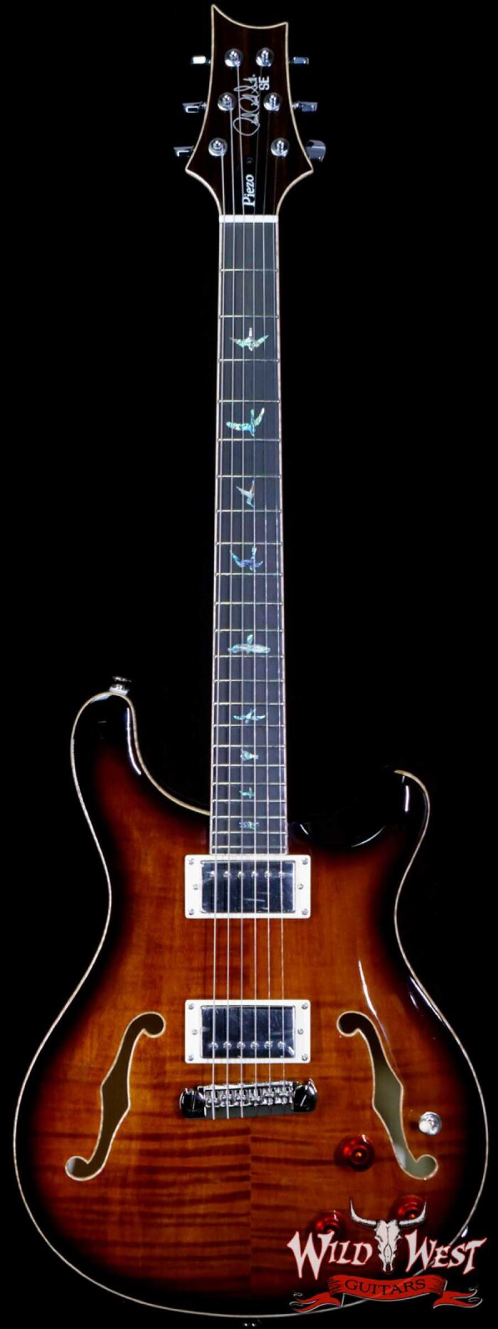 Paul Reed Smith PRS SE Hollowbody II Piezo Black Gold Burst - Image 1