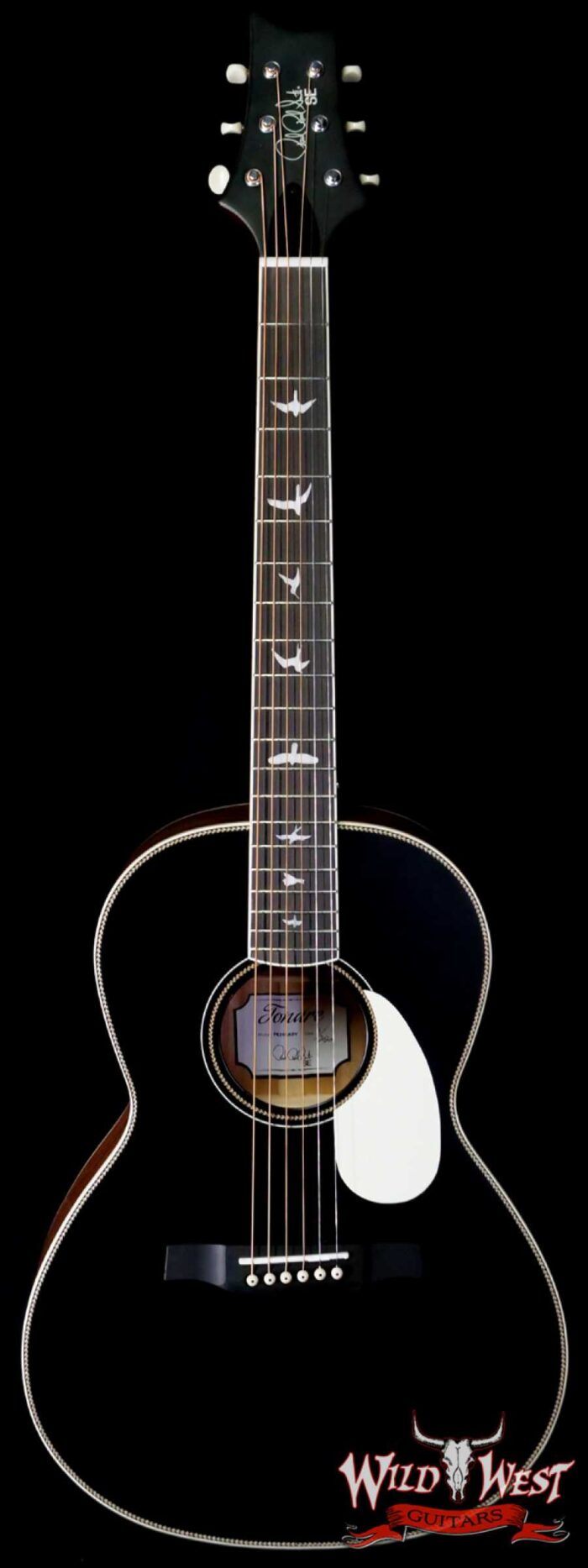 Paul Reed Smith PRS SE P20 Parlor Sized Acoustic Guitar Black Top - Image 1