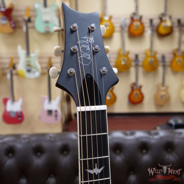 Paul Reed Smith PRS SE P20E Parlor-Sized Electric-Acoustic Guitar Black Top - Image 5