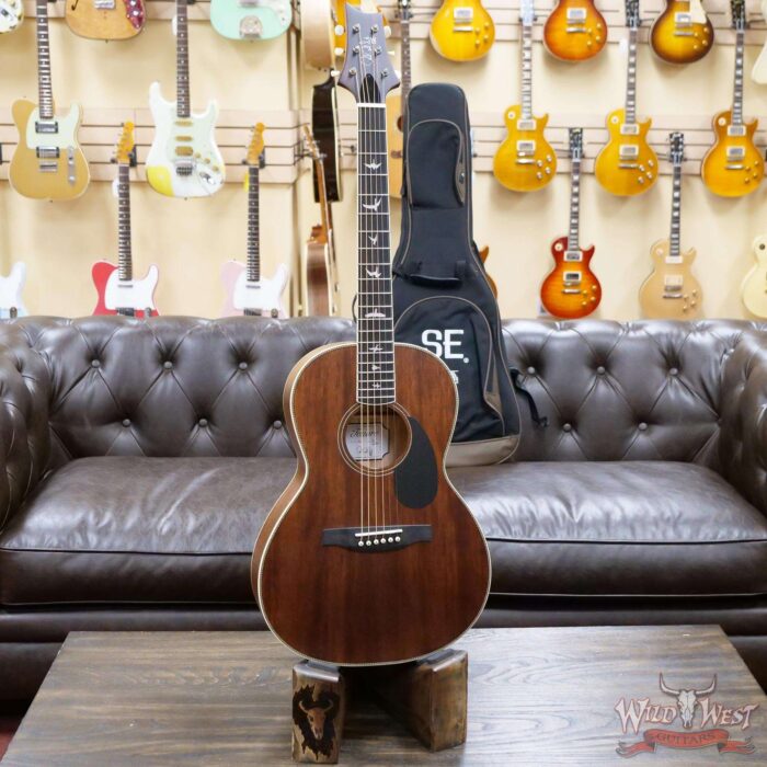 Paul Reed Smith PRS SE P20E Parlor-Sized Electric-Acoustic Guitar Vintage Mahogany - Image 4