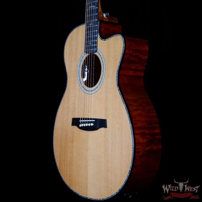 Paul Reed Smith PRS SE A55E Cutaway Eletric-Acoustic Guitar Quilted Maple Back & Side Natural w/ Black Gold Burst - Image 2
