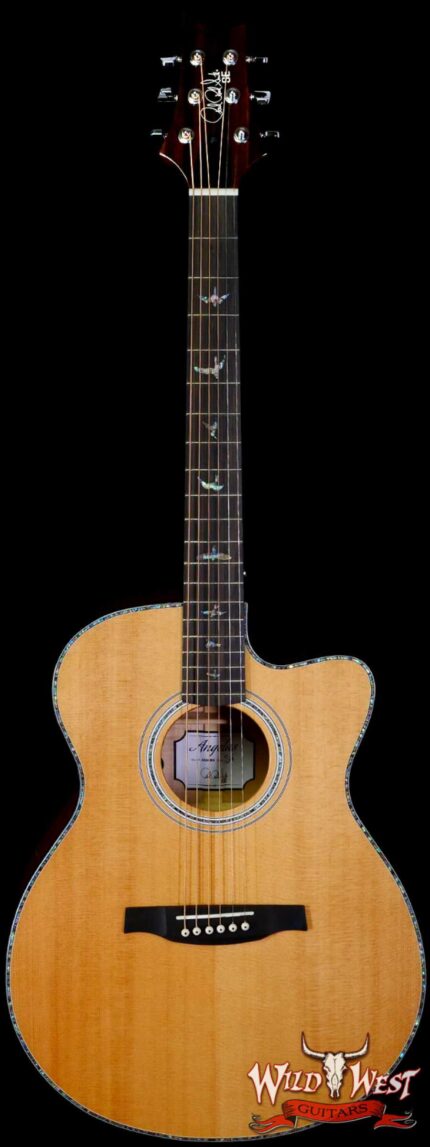 Paul Reed Smith PRS SE A55E Cutaway Eletric-Acoustic Guitar Quilted Maple Back & Side Natural w/ Black Gold Burst